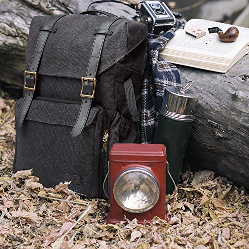 BAGSMART Camera Backpack, Large DSLR/SLR Waterproof Photography Bag Fit up to 15" Laptop with Tripod Holder, Waist Belt and Rain Cover, Black - color: E-black[double Buckle]