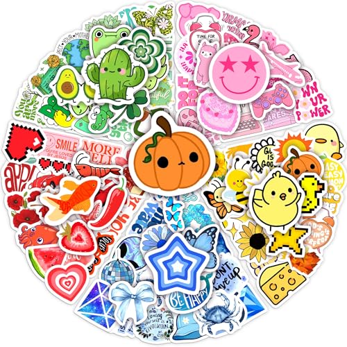 120 Pcs Cute Water Bottle Stickers for Kids, Cartoon Waterproof Vinyl Laptop Decals, Luggage Scrapbook Skateboard Phone Case DIY Decor - color: Non-luminescent-ks-068