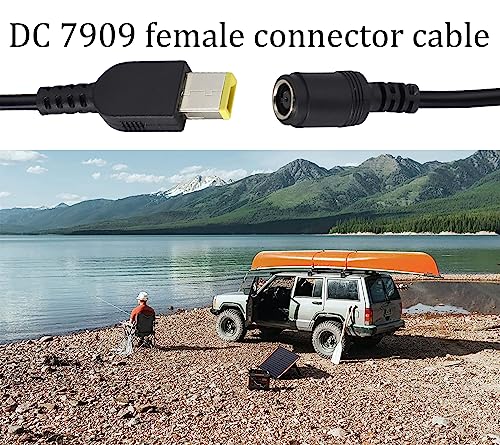 DC 7.9mmx0.9mm to Square Interface Plug Converter DC7.9mm x 5.5mm to Square tip Power Converter Cable Laptop Power Adapter Compatible for Le-no-vo Think-Pad I-B-M [2pack-7909] - color: DC7909F