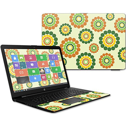 MightySkins Skin Compatible with HP 17t Laptop 17.3" (2017) - Hippie Flowers | Protective, Durable, and Unique Vinyl Decal wrap Cover | Easy to Apply, Remove, and Change Styles | Made in The USA - color: Hippie Flowers