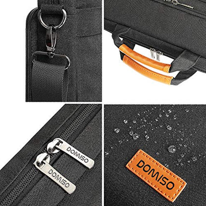 DOMISO 14 Inch Laptop Bag, Waterproof Business Briefcase Computer Messenger Shoulder Bag with Strap for Macbook Pro Air/Lenovo IdeaPad/Acer Aspire/HP/Dell XPS 15/ASUS/MSI, Black - color: Black, size: 14 Inch