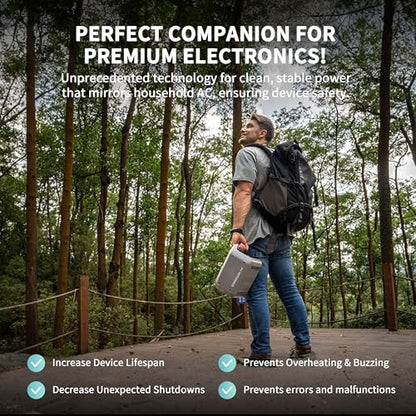 Dabbsson 298Wh Portable Power Station, 300W Solar Generator, 1.5X Extended Runtime,2xPure Sine Wave AC Outlets,60W USB-C, Smart APP, 300E for Outdoor Camping, Travel - style: 300E
