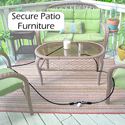 Lumintrail 12mm (1/2 inch) Heavy-Duty Security Cable, Vinyl Coated Braided Steel with Sealed Looped Ends (4', 7', 10', 15', 20', 25' or 30') (10-FT) - size: 10-FT