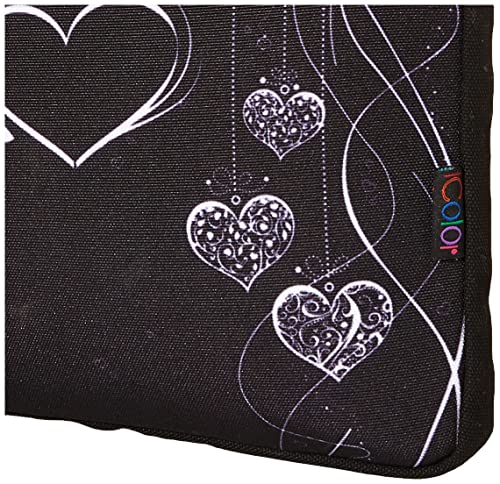 iColor Purple Butterflies Canvas Laptop Carrying Shoulder Sleeve Case Protective Bag Briefcase Fits 11.6 12 12.9 13 13.3 Inches Laptop Ultrabook Netbook CSH-05 - color: Csh-05