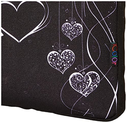 iColor Purple Butterflies Canvas Laptop Carrying Shoulder Sleeve Case Protective Bag Briefcase Fits 11.6 12 12.9 13 13.3 Inches Laptop Ultrabook Netbook CSH-05 - color: Csh-05