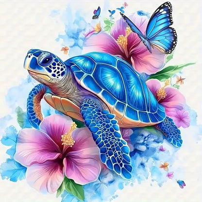 Turtle Butterfly Flower PVC Vinyl Car Decals Stickers Waterproof Self-Adhesive Decals for Cars, Laptops, Trucks, Motorcycles Wall Window Luggage Scratch Cover Door Decor Sticker