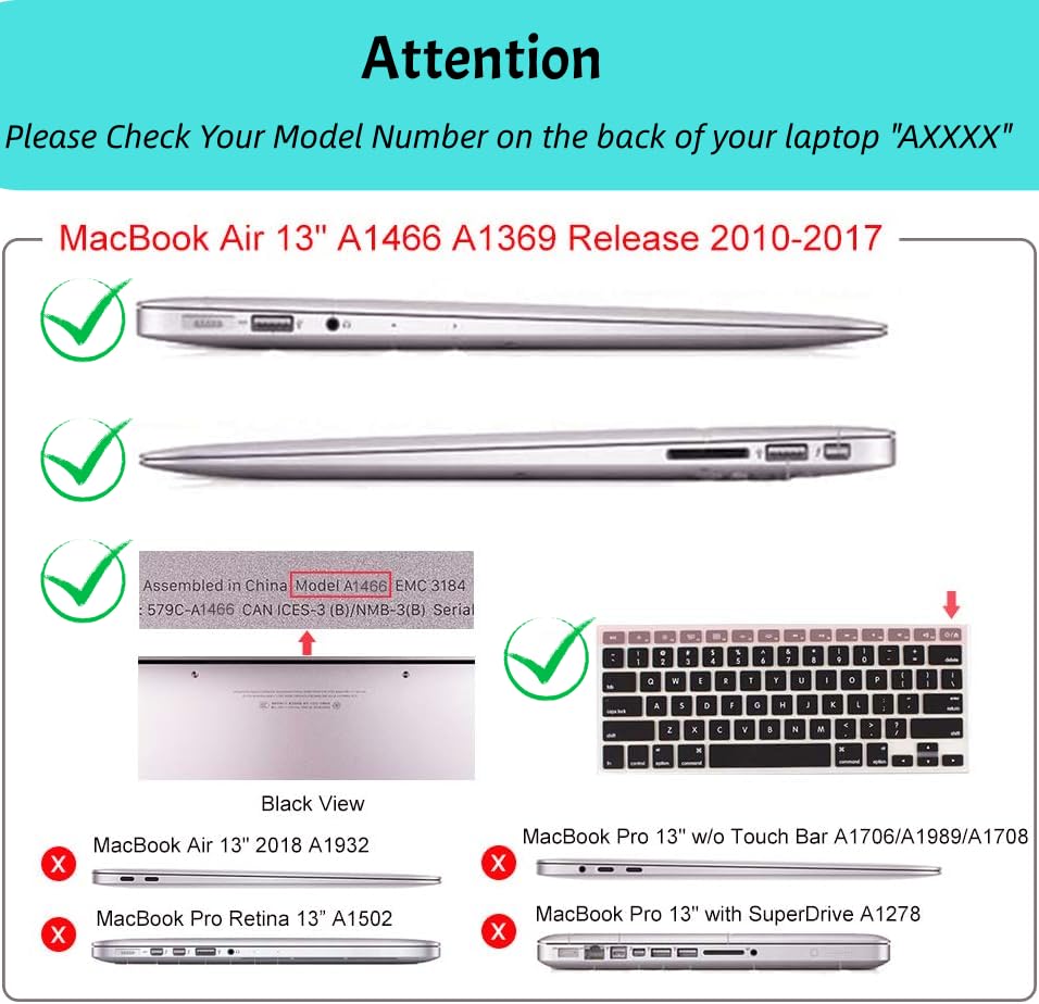 Compatible with MacBook Air 13 inch Case (2010-2017 Release). Models: A1466 / A1369,Leather Leopard Print for Mac Air 13 Older Version,Cheetah Case with Keyboard Cover,Leopard Brown - color: Leopard Brown, size: 2010-2017 Macbook Air 13 inch