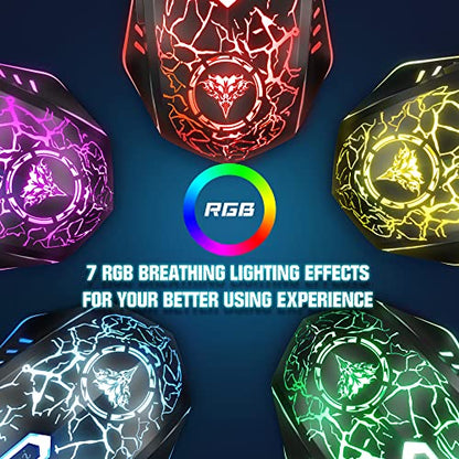 BENGOO Gaming Mouse Wired with RGB Backlit, Ergonomic PC Computer Mice | 4 Adjustable DPI up to 3600, 6 Programmable Buttons, Optical Gamer Mouse for PC Laptop Windows 7/8/10/XP Vista Linux