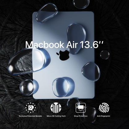 Soonjet Invisible Armor for MacBook Air 13 inch Case M5 M4 M3 M2 2026-2022 | 100% Color Match, Sky Blue Clear Matte, Protective Hard Shell, Anti Fingerprint & Scratch, Ultra Thin, Close Seamlessly - color: Sky Blue Clear