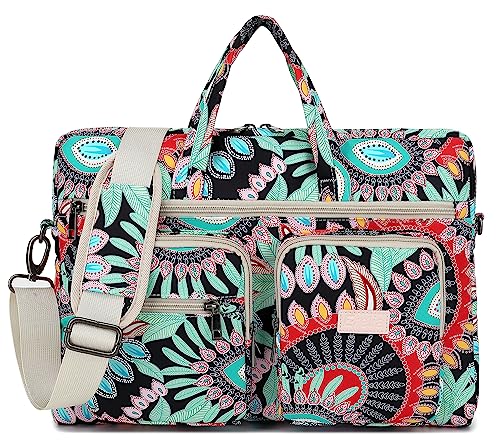 Laptop Shoulder Bag15.6inch women men Waterproof 16inch Computer Bags Women Business Office Work Bag Briefcase 14 inch case - color: Indian Style