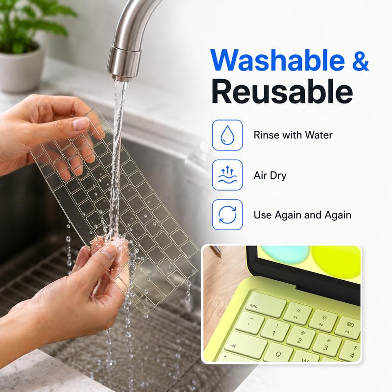 Soonjet Keyboard Cover Skin for 2026 MacBook Neo 13 inch A3404 A18 Pro, Premium Ultra Thin Clear Keyboard Protector, US ANSI Layout (Citrus) - color: Citrus