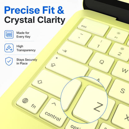 Soonjet Keyboard Cover Skin for 2026 MacBook Neo 13 inch A3404 A18 Pro, Premium Ultra Thin Clear Keyboard Protector, US ANSI Layout (Citrus) - color: Citrus