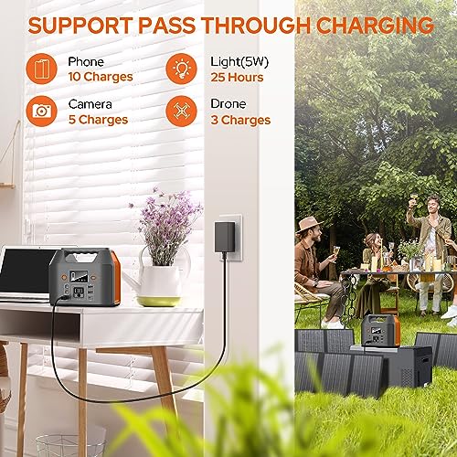 EnginStar Power Bank with AC Outlet 150W 110V Laptop Power Bank, 155Wh/ 42000mAh Battery Bank, Lithium Ion Power Supply for Emergency Camping - color: Orange