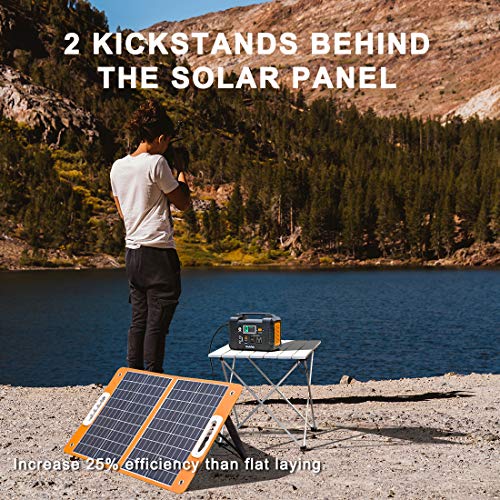 Solar Generator With Solar Panel Included, FF Flashfish 151Wh Portable Power Station+60W Solar Panel(DC/USB-A/USB-C Output), Backup Power Battery And Solar Panel Kit For Home Blackout/RV/Camping - color: 151Wh With Solar Panel 60W