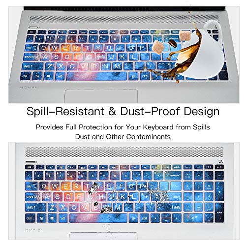 Keyboard Cover for HP Laptop 15-db/da 15-dw 15-dy 15-ef 15-bs/bw 15-ef 15t 15z 15.6" 15-db0011dx 15-dy5399nr 15-dy2795wm 15-dw0037wm/dw1083wm 15-ef1001ds, HP 17-by/bs/ca 17.3 Keyboard Skin, Nebula - color: Nebula