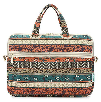 kayond Red Bohemia Patten Waterproof Laptop Shoulder Messenger Bag Case Sleeve for 12 Inch 13.3 Inch Laptop - color: Red Bohemia, size: 13-13.3 inch