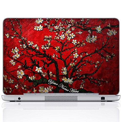 Custom Design Personalized Laptop Skin Sticker Cover Art Decal, Customize with Your Name or Text (12 Inch, Cherry Blossoming) - color: Van Gogh Cherry Blossoming, size: 12 Inch
