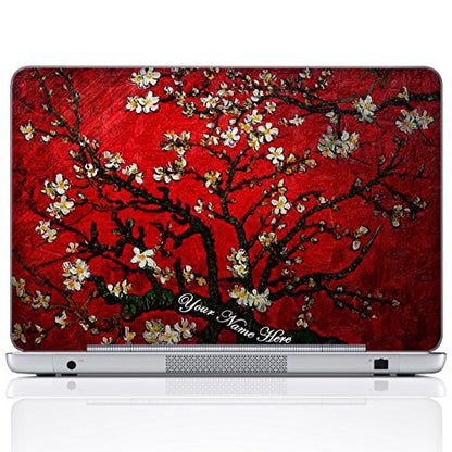 Custom Design Personalized Laptop Skin Sticker Cover Art Decal, Customize with Your Name or Text (12 Inch, Cherry Blossoming) - color: Van Gogh Cherry Blossoming, size: 12 Inch
