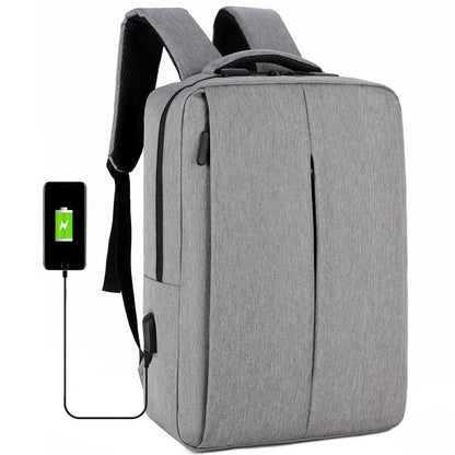 Travel Laptop Backpack Business Laptop Backpack with USB Charging Port (Gray) - color: 1 Year Ash