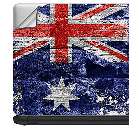 Flags | Custom Fit Made to Order Laptop Notebook Skin Vinyl Sticker Cover Decal Fits 13.3" 14" 15.6" 16" HP Lenovo Apple Mac Dell Compaq Acer Flag Australia Grunge Distressed Country - color: Style 10