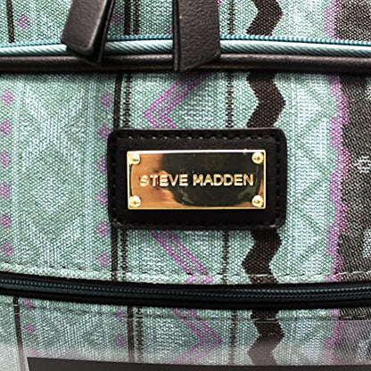 Steve Madden Designer-Gepckkollektion Leichter Softside-Koffer fr Damen und Herren strapazierfhige 50,8 cm groe Tragetasche mit 4 rollenden Spinner-Rdern, Legends Turquoise, 20in, Carry on Bag With - color: Legends Turquoise, size: 20 inches
