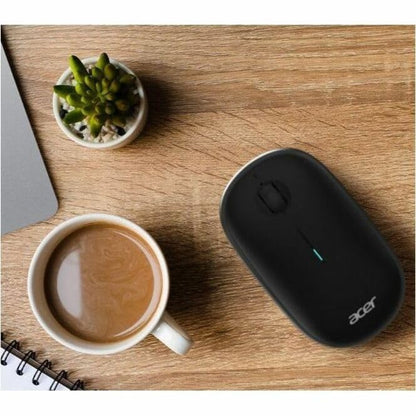 Acer Computer Mouse Wireless, 2.4G Slim USB Wireless Mice with USB-A Receiver, 1600 DPI Optical, Laptop Mouse with Plug and Play for Right/Left Handed Users (for Chromebooks, Windows PC & Mac) Black