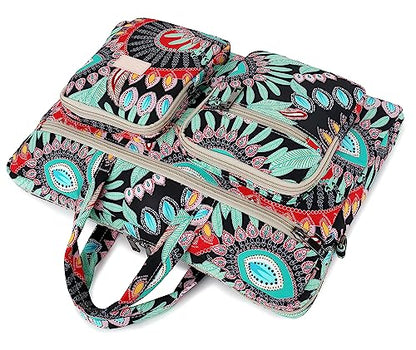 Laptop Shoulder Bag15.6inch women men Waterproof 16inch Computer Bags Women Business Office Work Bag Briefcase 14 inch case - color: Indian Style