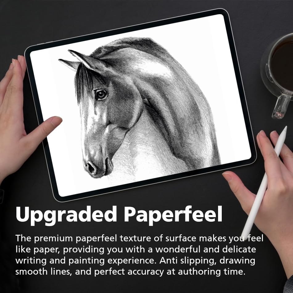 [2-Pack Paperfeel Screen Protector For Xiaoxin Pad 2022 10.6" (P12 10.6" 2022), Anti-Glare Matte PET Film for Drawing and Writing Like on Paper, High Responsive Touch, Easy Installation - size: Xiaoxin Pad 2022 10.6" (P12 10.6" 2022)