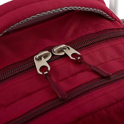 Travelers Club 20" Rolling Backpack with Laptop Compartment, Red - color: Red, size: 20 Inch