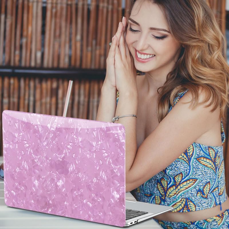 B BELK for MacBook Air 13.3 inch Case M1 A2337 A2179 A1932 Glitter Hot Pink | 2021-2018 Released, Sturdy Protective Laptop Hard Shell with 2 Keyboard Covers - color: Glitter Hot Pink