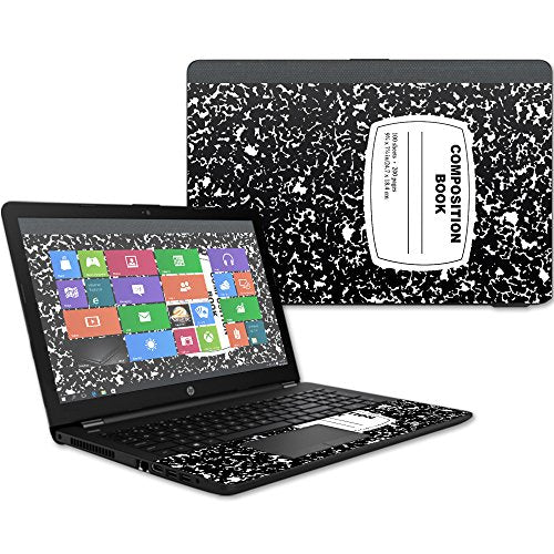 MightySkins Skin Compatible With HP 15t Laptop 15.6" (2017) - Composition Book | Protective, Durable, and Unique Vinyl Decal wrap cover | Easy To Apply, Remove, and Change Styles | Made in the USA