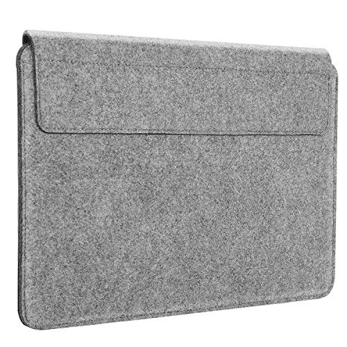 MoKo 13-13.3 Inch Laptop Sleeve Bag with Accessory Pocket | Fits Mac Neo/Pro 13-inch M2/M1, MacPro 14-inch, Mac Air 13.3-inch, iPad Pro 13 and Surface Pro 9/8 13-inch, Gray&Brown - size: 13-13.3 Inch