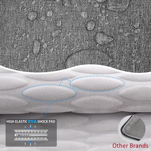 Laptop Shoulder Bag 12.3-13 inch Case Sleeve, Expandable Handbag with Valuables Compartment Compatible with MacBook Air/Pro/Neo 13", iPad 12.9"/13"/11", Shockproof,Gray-Blue edge - color: Gray-blue Edge