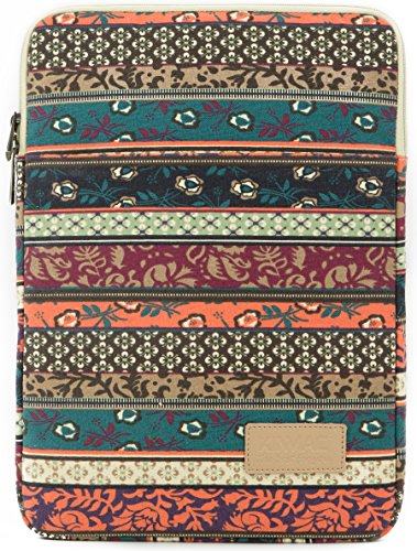 Kinmac 360° Protective Vertical Laptop Sleeve Case Cover Bag with Pocket for MacBook Air 13 inch,iPad Pro 13" and 12.5-13.3 inch HP Lenovo Dell ASUS Acer Laptop (New Bohemian) - color: New Bohemian, size: 12.5 inch-13.3 inch