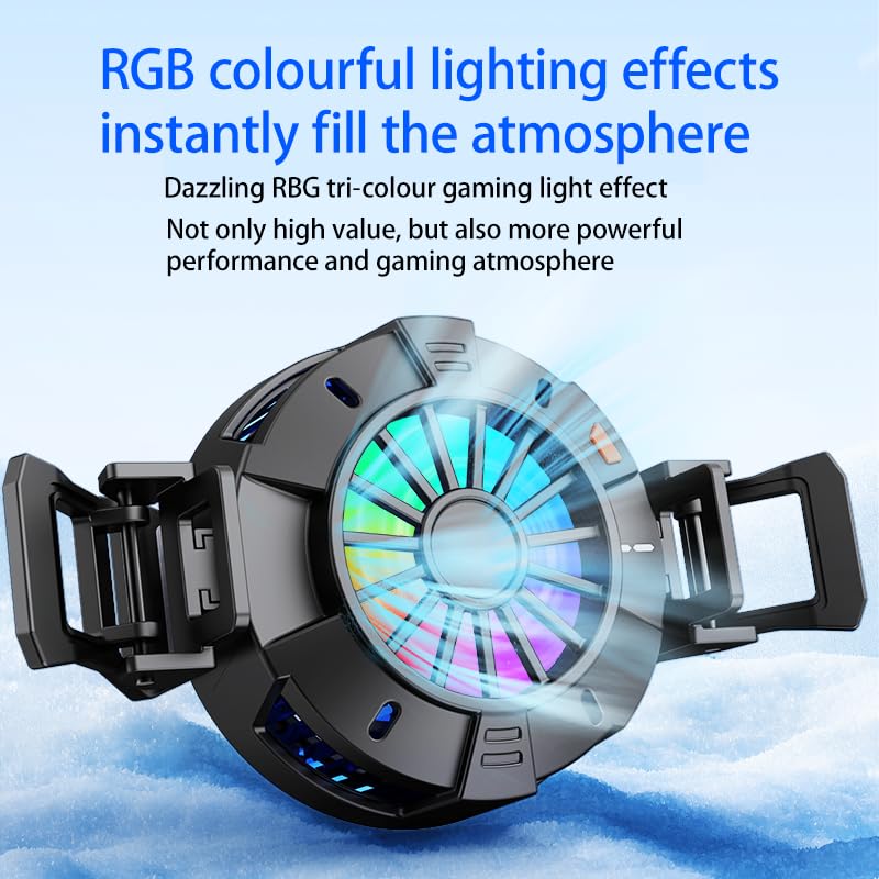 2-in-1 Magnetic & Clip-On Phone Cooler – Semiconductor-Powered Gaming Cell Phone Cooling Fan Radiator for iPhone/Android/iPad/Tablet – Ideal for Gaming, Video Calls, Live Broadcasting, and Vlog