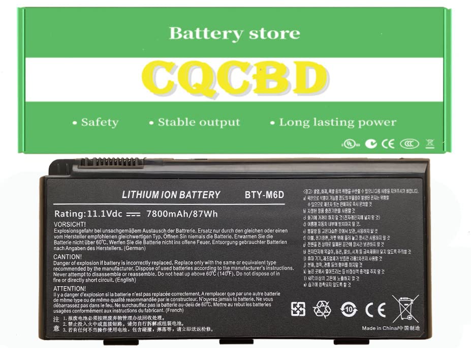 BTY-M6D Laptop Battery for MSI GT783H GX660 GX660DX GX70H GX780R GT70 GT70-2PC GT760 GT60 GT660 GX60 GT680 GX680 GT780 GT663R GT660R GT683 GX780 GT780R GT660R GT663R GT680R GT783R GX780R