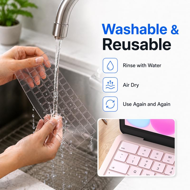 Soonjet Keyboard Cover Skin for 2026 MacBook Neo 13 inch A3404 A18 Pro, Premium Ultra Thin Clear Keyboard Protector, US ANSI Layout (Blush) - color: Blush