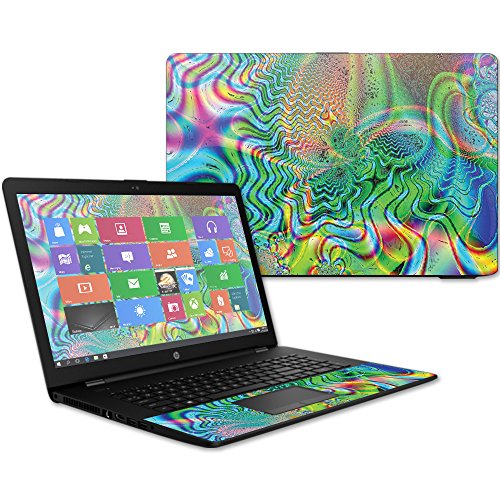 MightySkins Skin Compatible with HP 17t Laptop 17.3" (2017) - Psychedelic | Protective, Durable, and Unique Vinyl Decal wrap Cover | Easy to Apply, Remove, and Change Styles | Made in The USA - color: Psychedelic