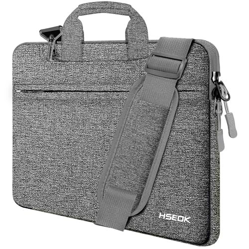 Hseok Laptop Shoulder Bag 15 15.6 16 Inch Briefcase,Compatible MacBook Pro/Neo 16",MacBook Air/Pro 15,XPS 15/16 and most 15.6-16 and Most 15-16 Notebooks,Spill-Resistant Handbag,Dark Gray & Gray - color: Dark Gray & Gray, size: 15-16 inch