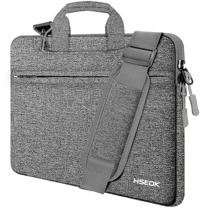 Hseok Laptop Shoulder Bag 15 15.6 16 Inch Briefcase,Compatible MacBook Pro/Neo 16",MacBook Air/Pro 15,XPS 15/16 and most 15.6-16 and Most 15-16 Notebooks,Spill-Resistant Handbag,Dark Gray & Gray - color: Dark Gray & Gray, size: 15-16 inch