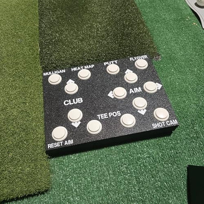 GSPRO Wireless Golf Simulation Control Box, 14 Large Tactile Buttons, RF Dongle Connection, Auto-Wake, No Programming Required, Hand-Built in USA, 11x8 Inches, GSPRO Software - color: Black