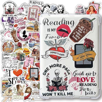 MiStar 62 PCS Book Stickers for Kindle Adult, Spicy Bookish Reading Dark Romance Booktok Dirty Sticker Pack for Ebook Reader Case Laptop Water Bottle Waterproof Vinyl Decal Gifts for Women - color: Smut