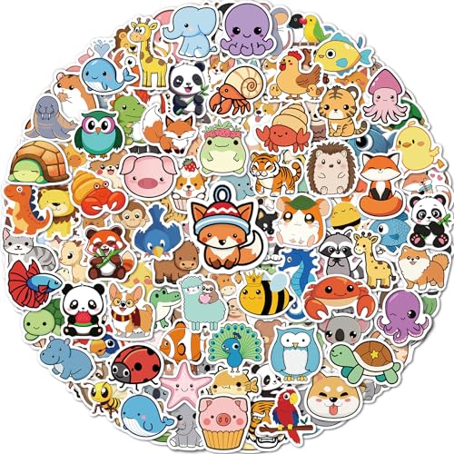 200 Pcs Animal Stickers for Kids, Cute Water Bottle Stickers, Party Favors | Vinyl Waterproof Kid Sticker Pack, Kids Classroom Prizes for Elementary Students, Goodie Bags Stuffers for Kids - style: 200 Pcs