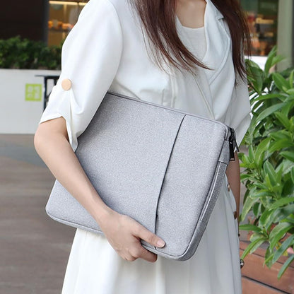 15.6In Laptop Case Sleeve, Protective Cover Bag with Accessories Pocket for 15-16In HP Asus Dell Lenovo Notebook - color: Gray