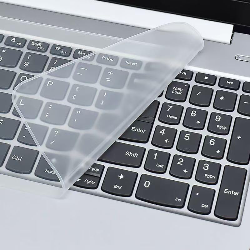 Ultra Thin Keyboard Cover Protector, Compatible with Laptop Notebook 13" 14" 15.6" 16" 17" inch Universal Silicone Keyboard Protector Skin Waterproof Dustproof (Transparent,for 15"-17.6") - size: For 15-17.6 inch laptops