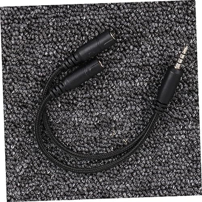 Headset Splitter Cable Dual Male Connectors for Audio Mic y Adapter for Pc Gaming Headset Compatible Laptop Smartphone and Tablet Random Color
