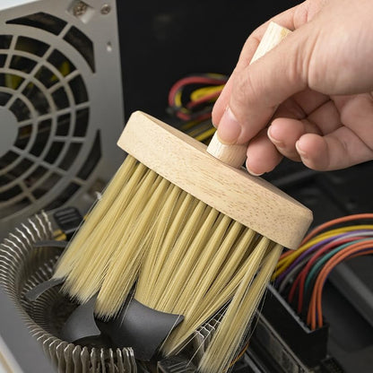 Keyboard Cleaning Brush Wooden Dusting Brush Car Duster Suitable for Sweeping Dust in PC Laptop Piano Crevice, Deep Gap and Narrow Space Cleaning Tool