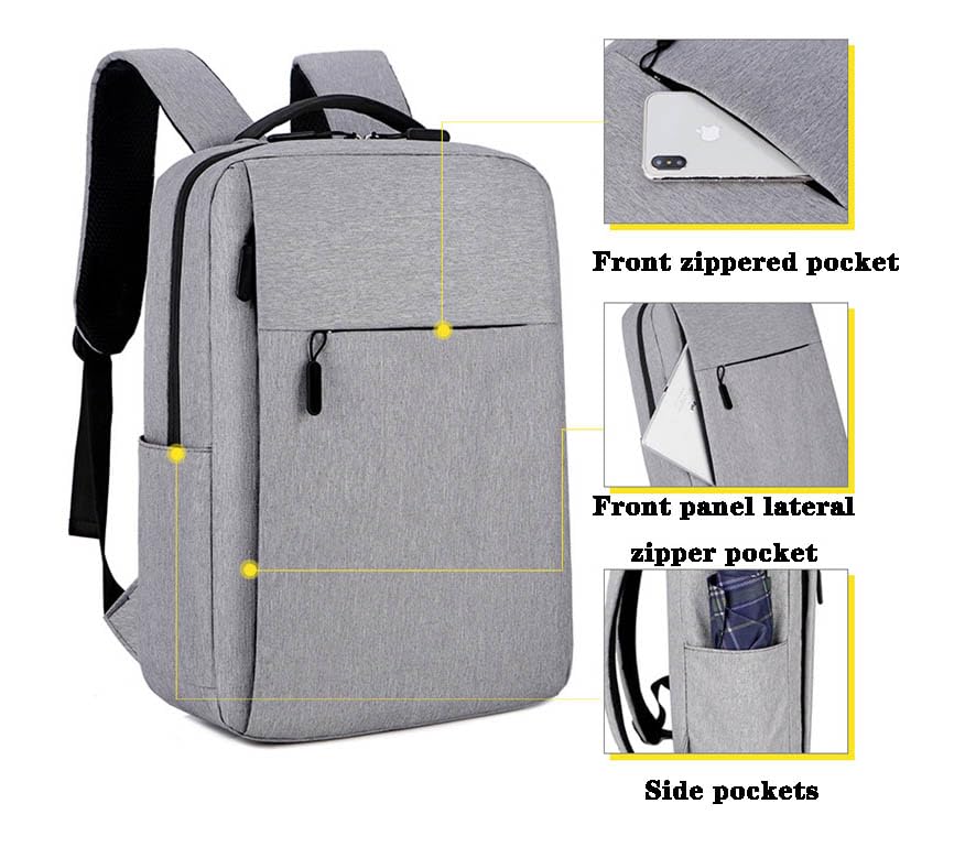 15 Inch Laptop Backpack,Business Bag with USB Port for Travel & Commute Red - color: Red