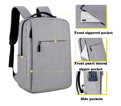 15 Inch Laptop Backpack,Business Bag with USB Port for Travel & Commute Red - color: Red