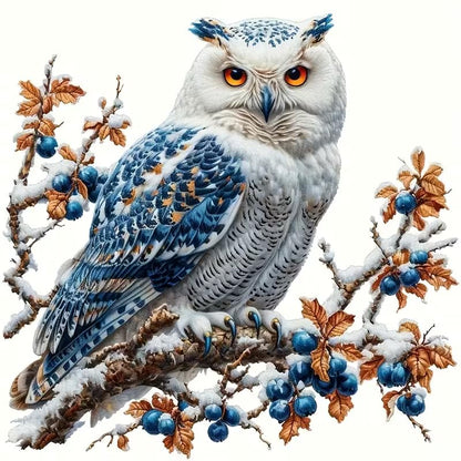 Owl on Branch PVC Vinyl Car Decals Stickers Waterproof Self-Adhesive Decals for Cars, Laptops, Trucks, Motorcycles Wall Window Luggage Scratch Cover Door Decor Sticker